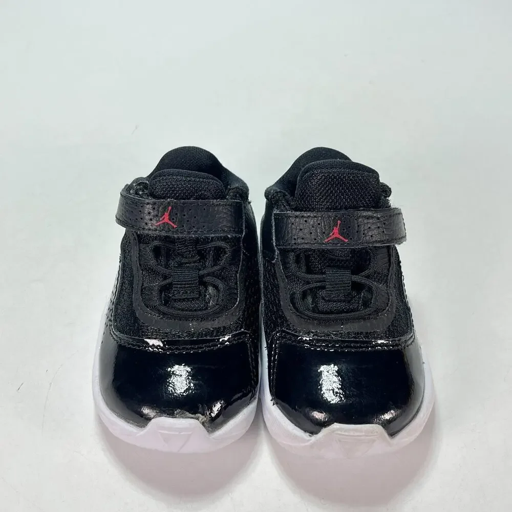 Air Jordan 11 CMFT Low Black White Hook & Loop Basketball Shoes Kids Size 4C